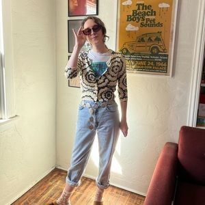 Flower Power Cardigan 
Small (Fits like XS)
Tracy Reese New York